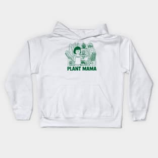 Happy Plant Mama Watering Her Babies -  Cute Kids Hoodie